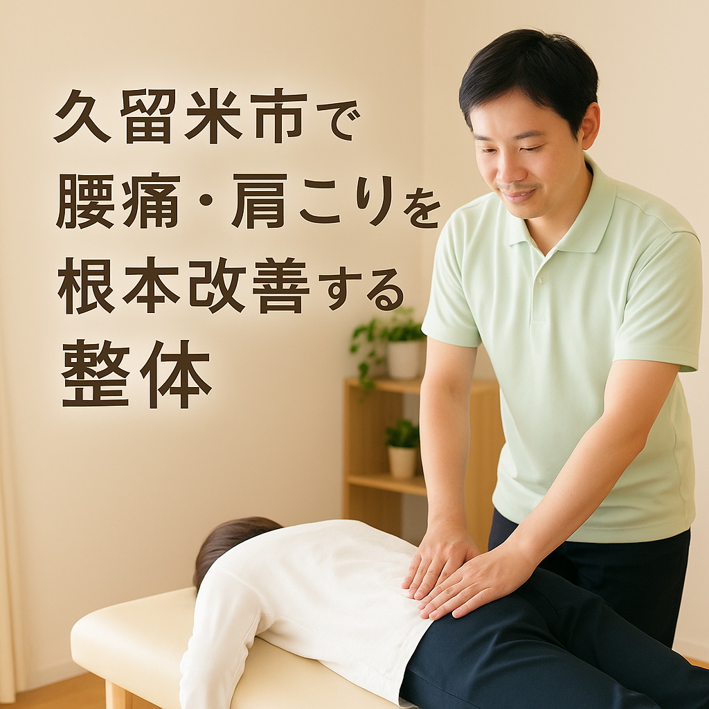 「久留米市で腰痛・肩こりに悩むあなたへ|“その場しのぎ”ではない根本改善の整体とは」